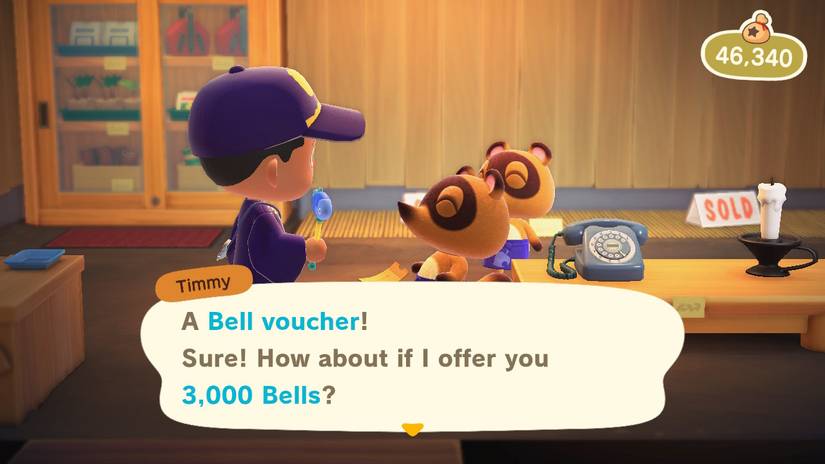 bell voucher redemption animal crossing