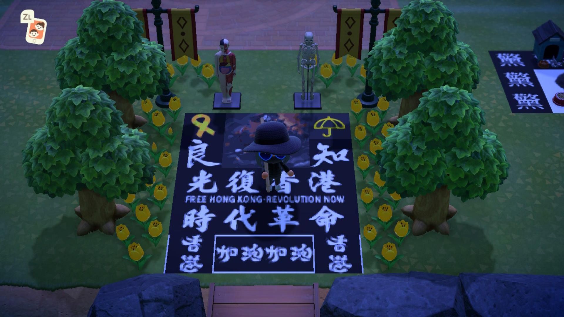 Hong Kong protests in Animal Crossing
