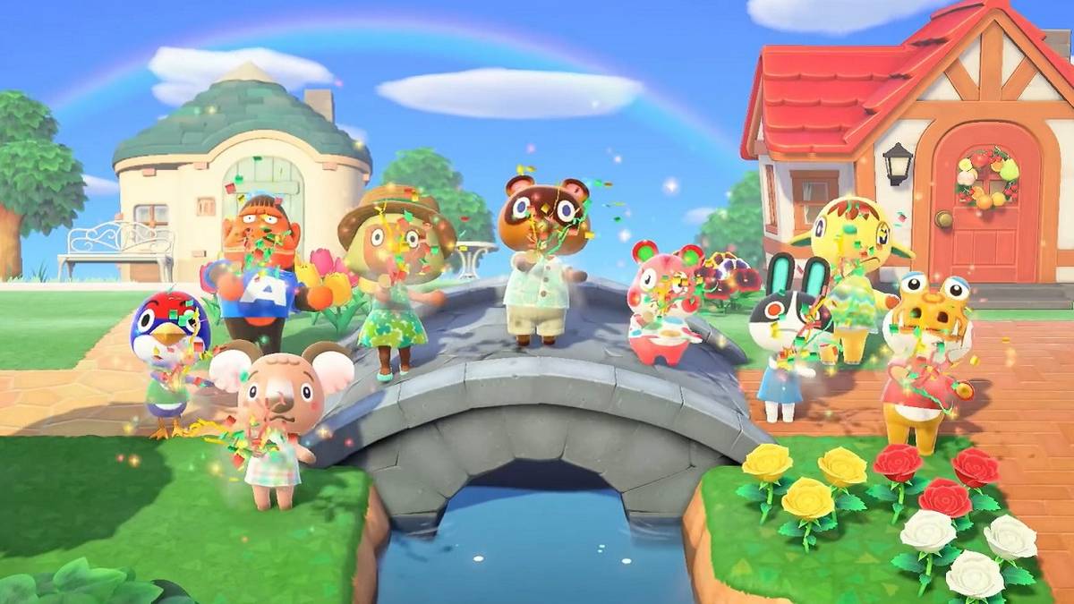 animal crossing new horizons bridge celebration