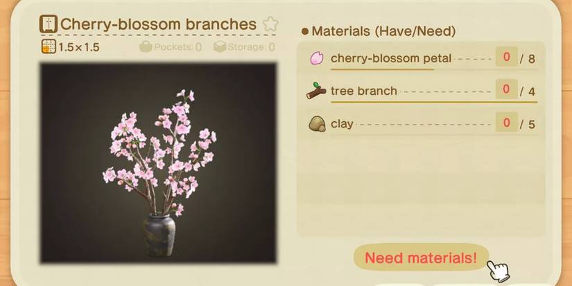 animal crossing new horizons cherry blossom items