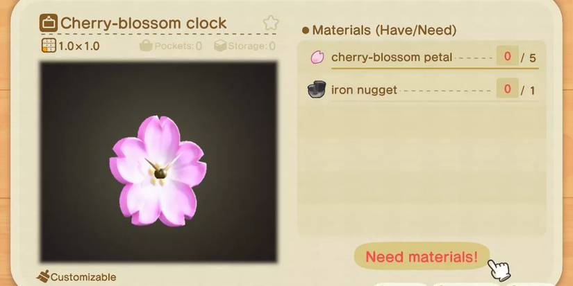 animal crossing new horizons cherry blossom items