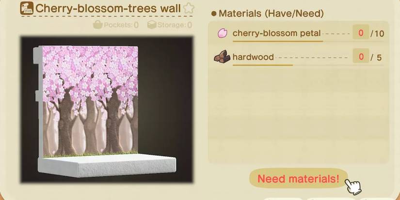 animal crossing new horizons cherry blossom items