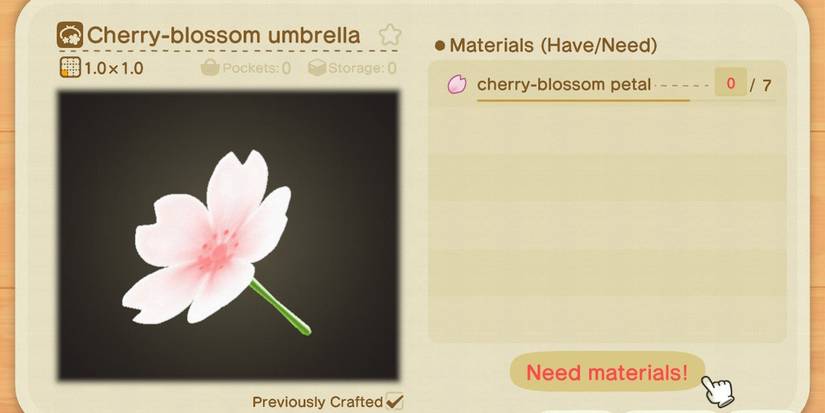 animal crossing new horizons cherry blossom items