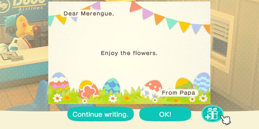 animal crossing new horizons send gratitude with flowers