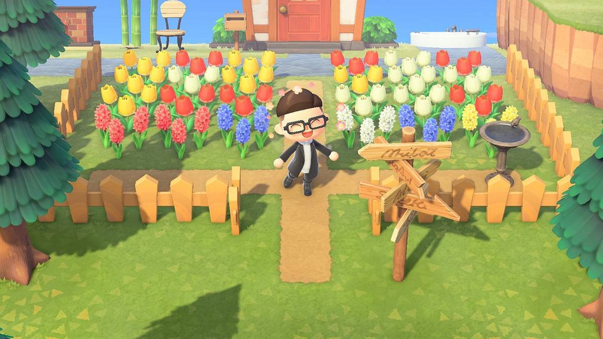 Player standing on paths in Animal Crossing: New Horizons