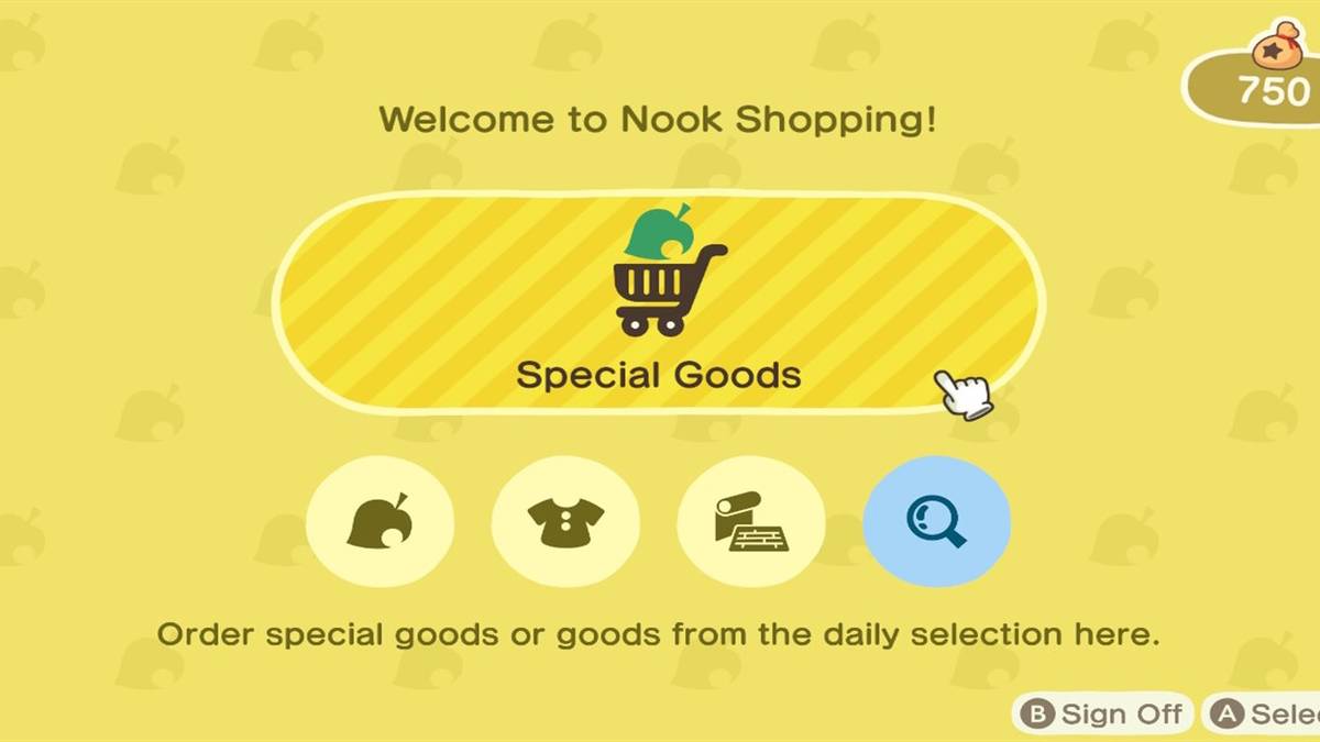 nook shopping screen animal crossing