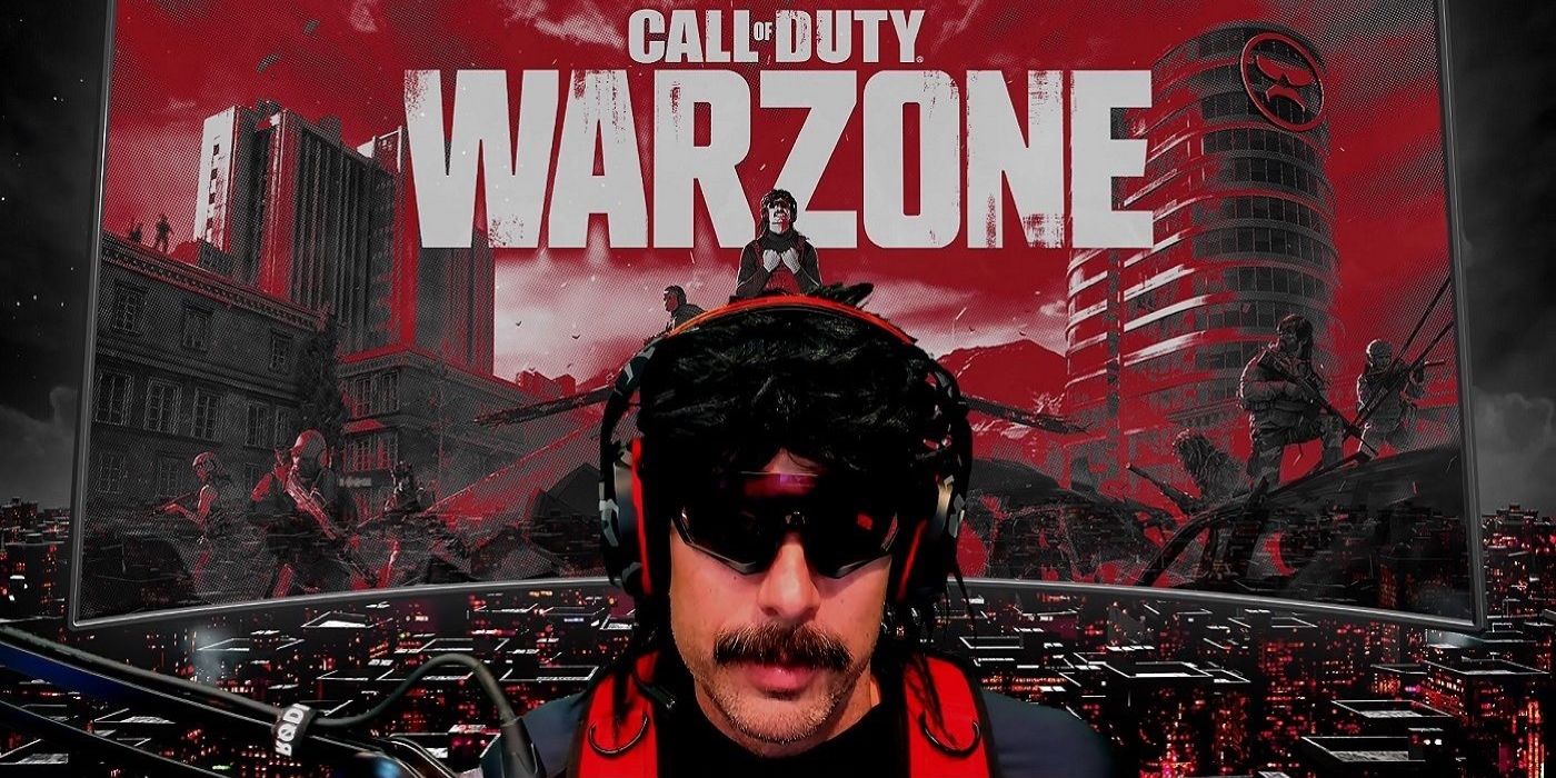 Dr. Disrespect with Warzone sign