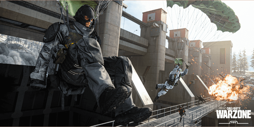 call of duty warzone parachuting dam area