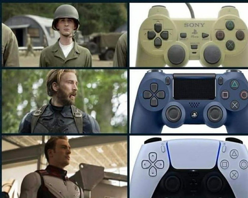 captain america ps1 ps5 controllers