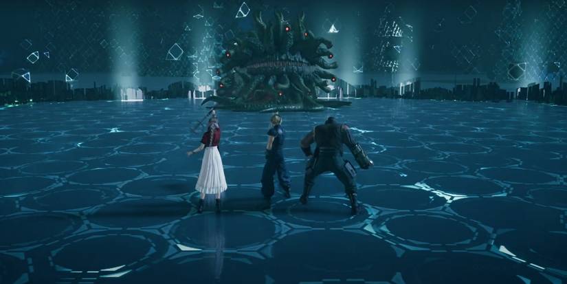 ff7 remake cloud aerith barret vs malboro