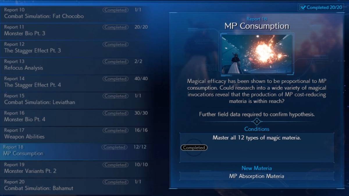 final fantasy 7 remake mp consumption