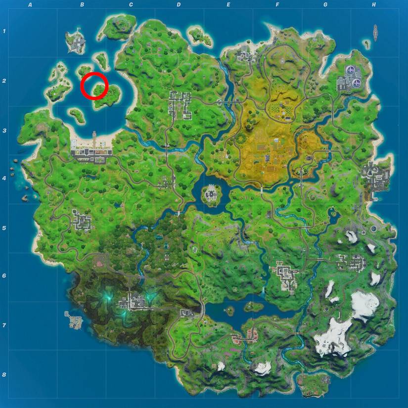 fortnite where is the stage north of sweaty sands