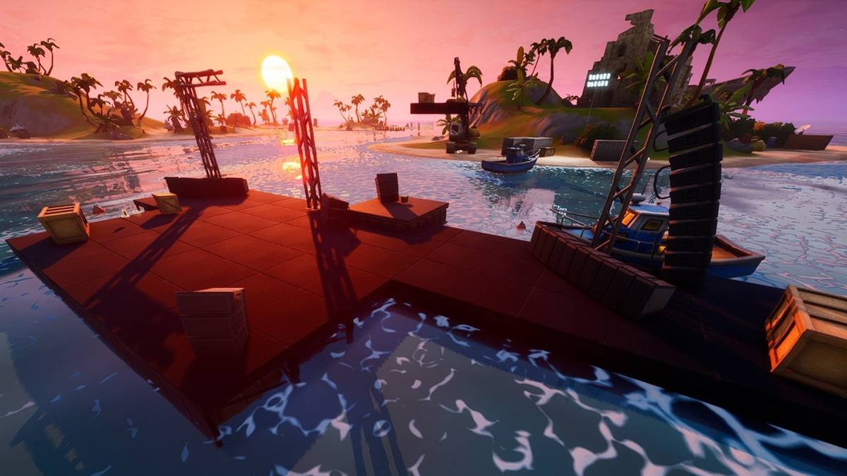 fortnite stage north of sweaty sands location