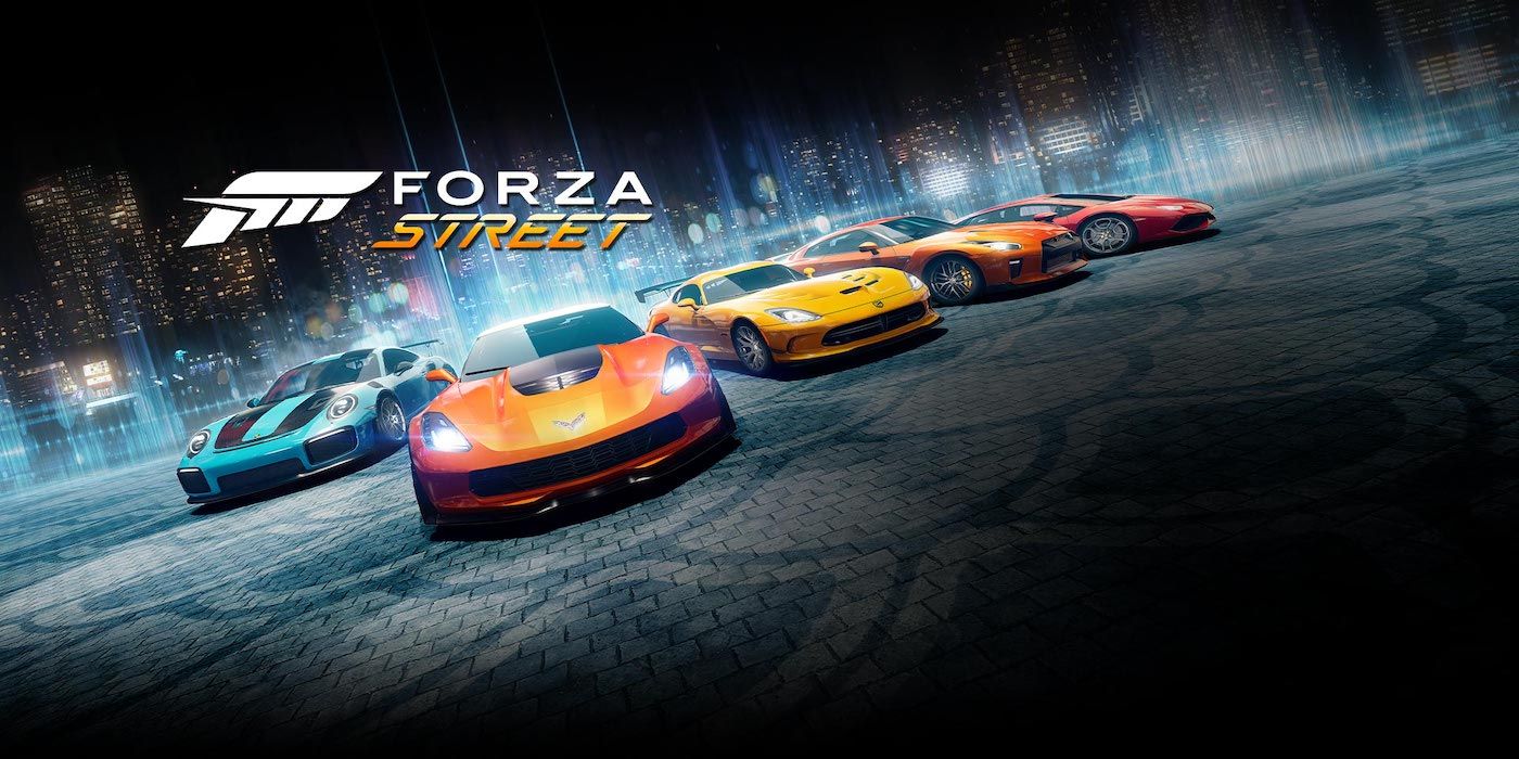 A number of cars are parked together in Forza Street