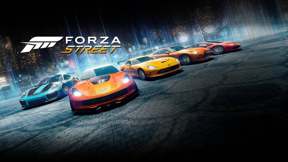 A number of cars are parked together in Forza Street
