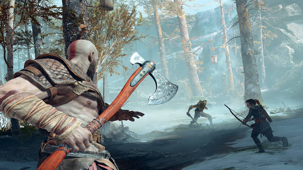 God of War Kratos fighting