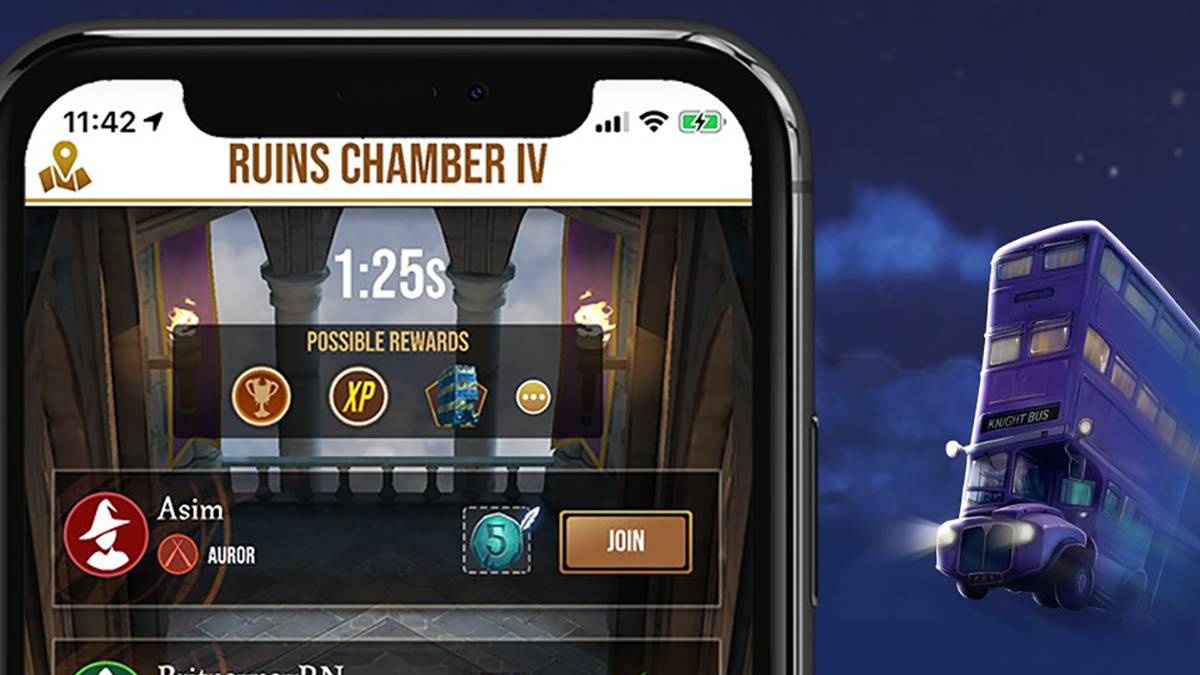 Harry Potter Wizards Unite Knight Bus Menu