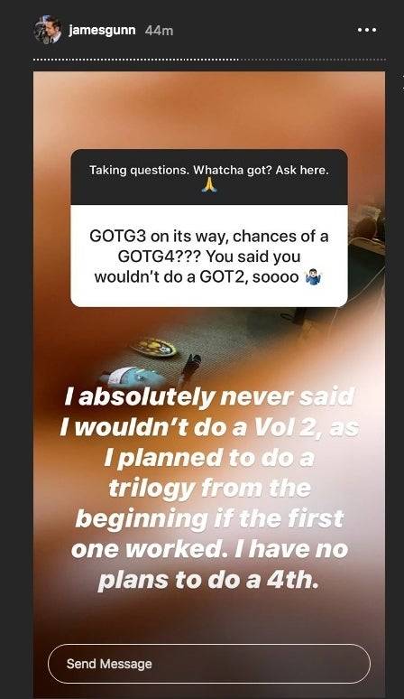 james gunn on guardians of the galaxy 4