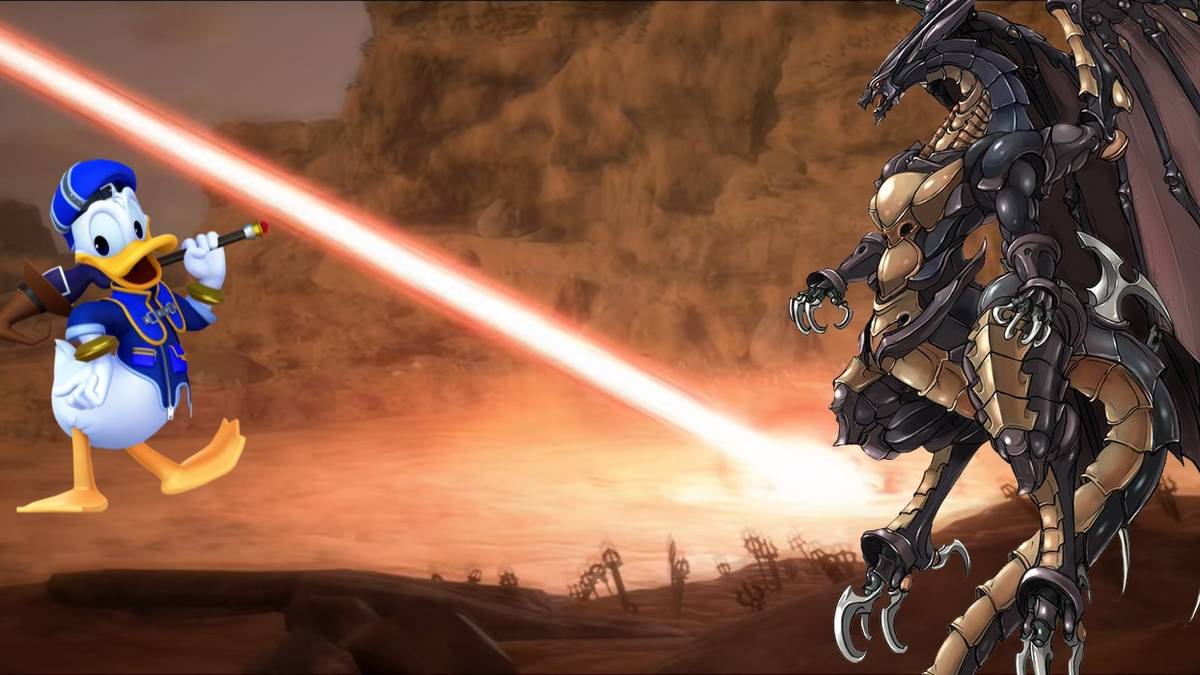 Kingdom Hearts 3 Donald Duck Zettaflare Bahamut header image