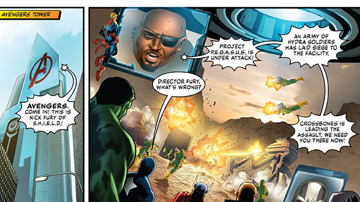 Marvel Champions comic page