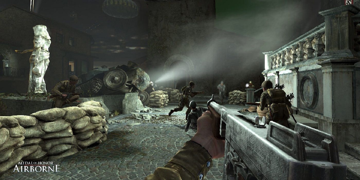 first-person aiming at enemies