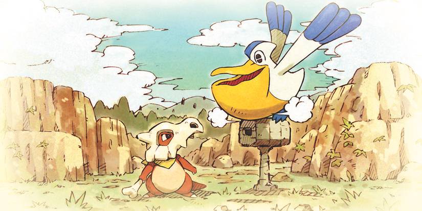 pokemon mystery dungeon cubone and pelliper artwork