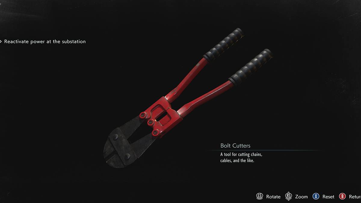 Resident Evil 3 bolt cutters