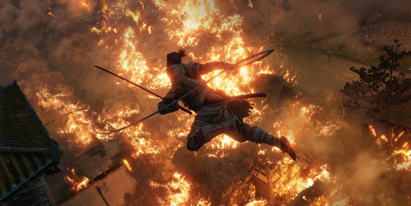 Using the grappling hook in Sekiro