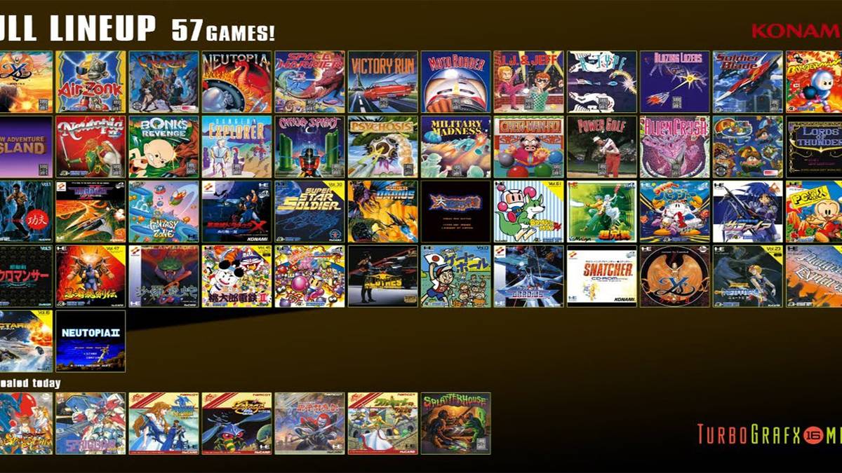 turbografx 16 mini games list