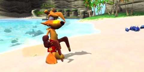 ty the tasmanian tiger - ty on the beach