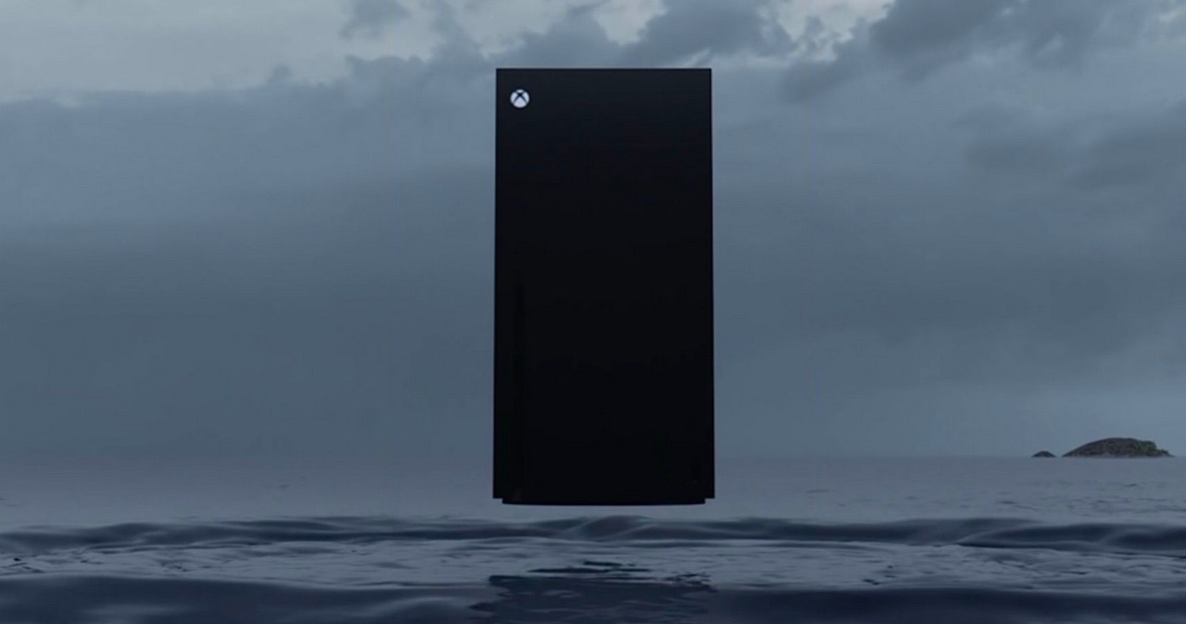 Xbox Series X floating above water