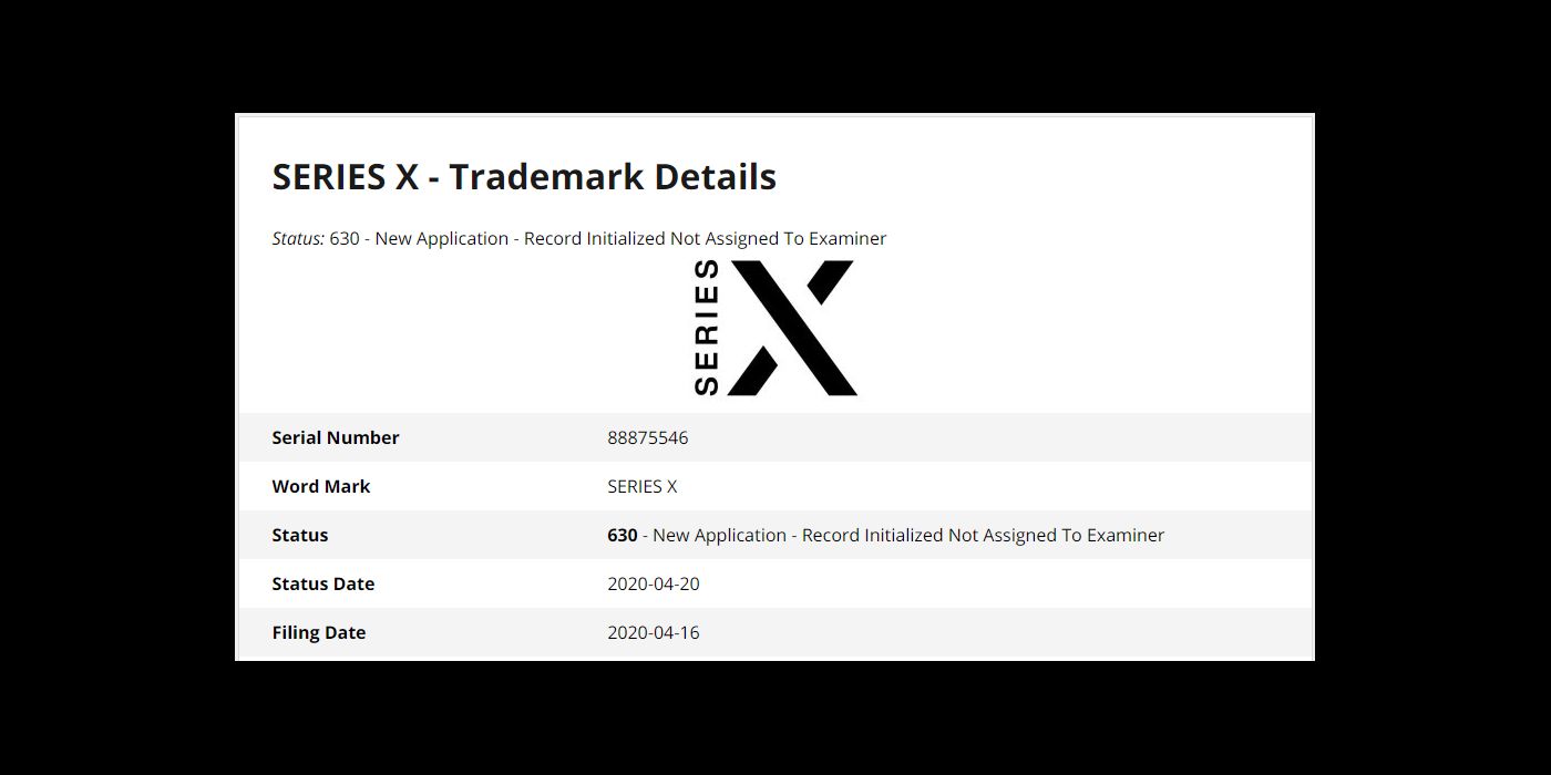 series x trademark details