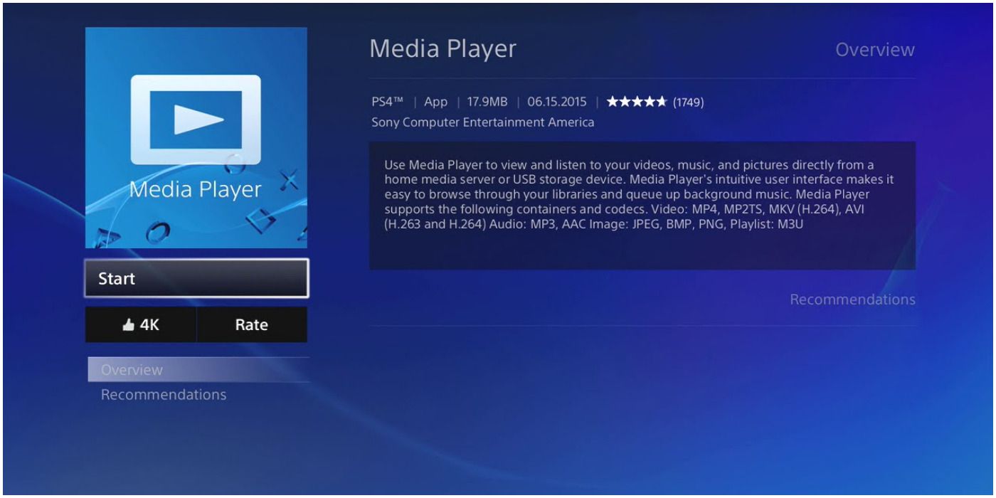 2 PS4 Media Player