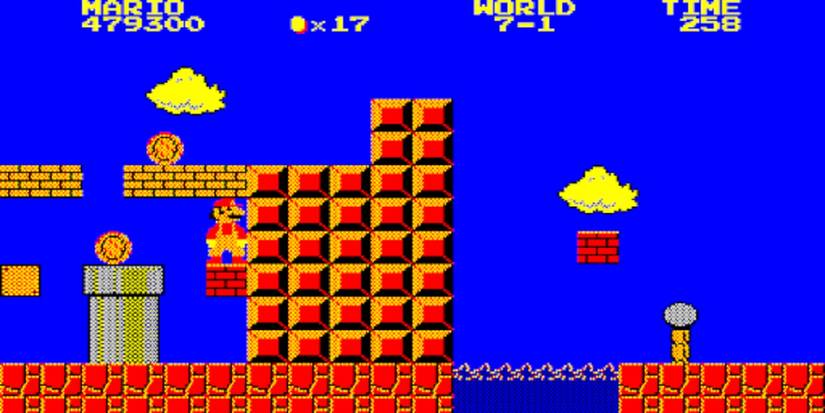 Mario in a 2D platforming stage