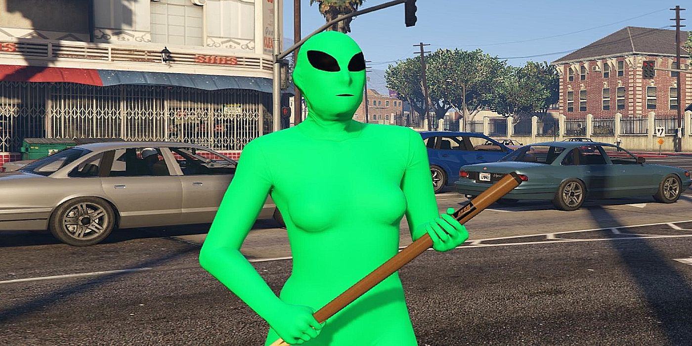 green alien gta