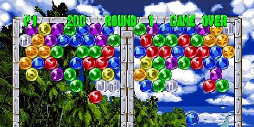 Bust-a-move 2 gameplay top of board