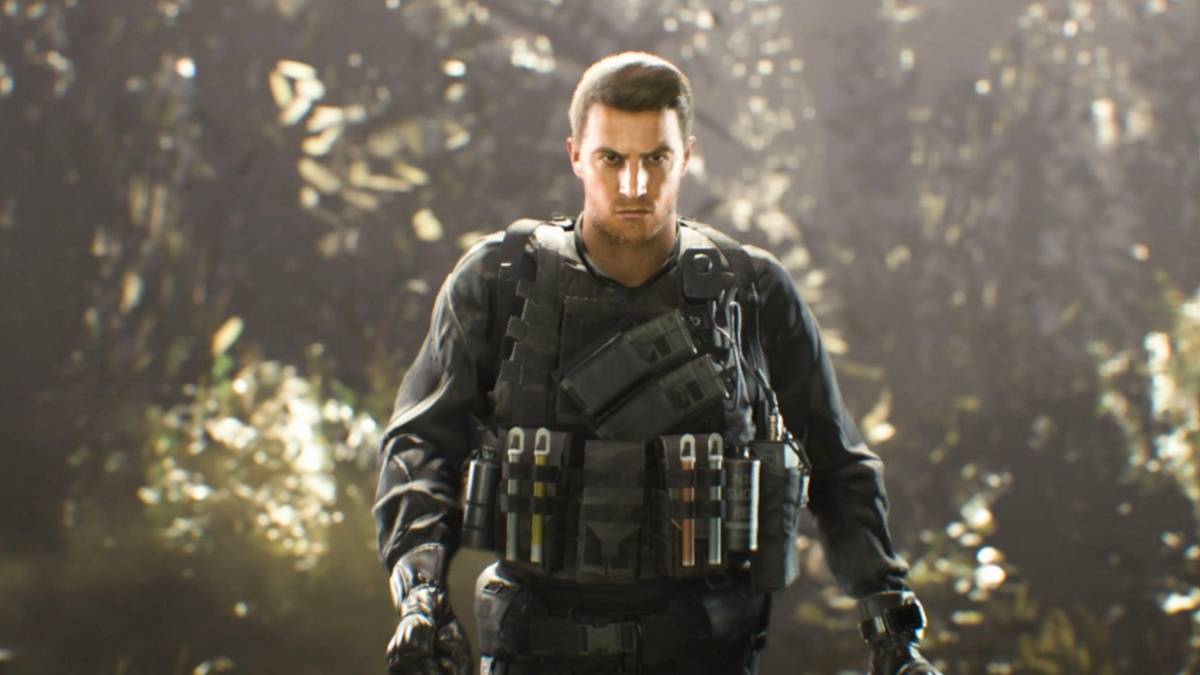 Chris Redfield in forest