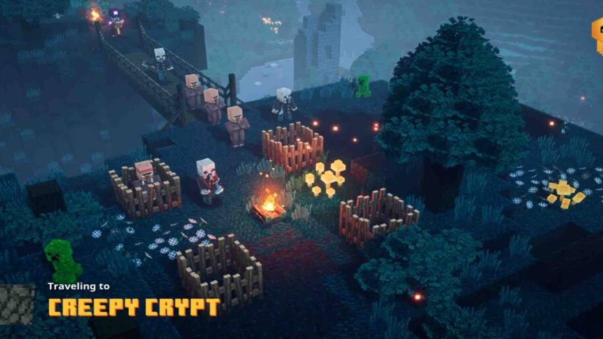 Minecraft Dungeons Creepy Crypt loading screen