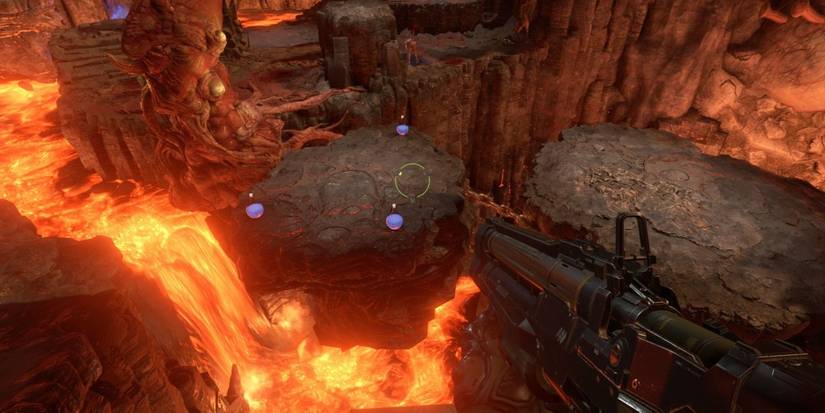 Doom Eternal In Air Aiming With Shotgun