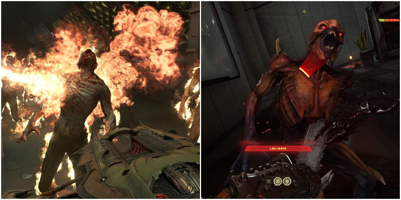 Doom Eternal Ultra Nightmare Collage Chainsaw And Flamethrower