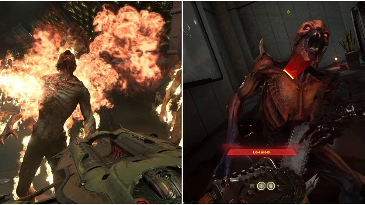 Doom Eternal Ultra Nightmare Collage Chainsaw And Flamethrower