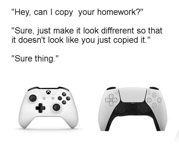 PS5 and Xbox Series X controllers meme