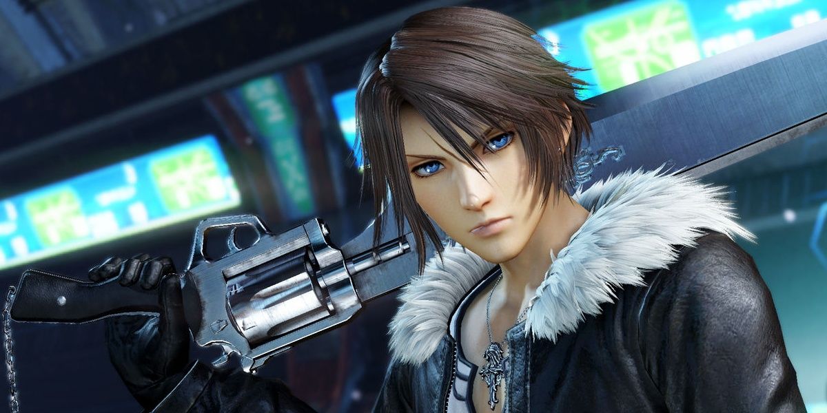 Squall with his Gunblade in Final Fantasy VIII