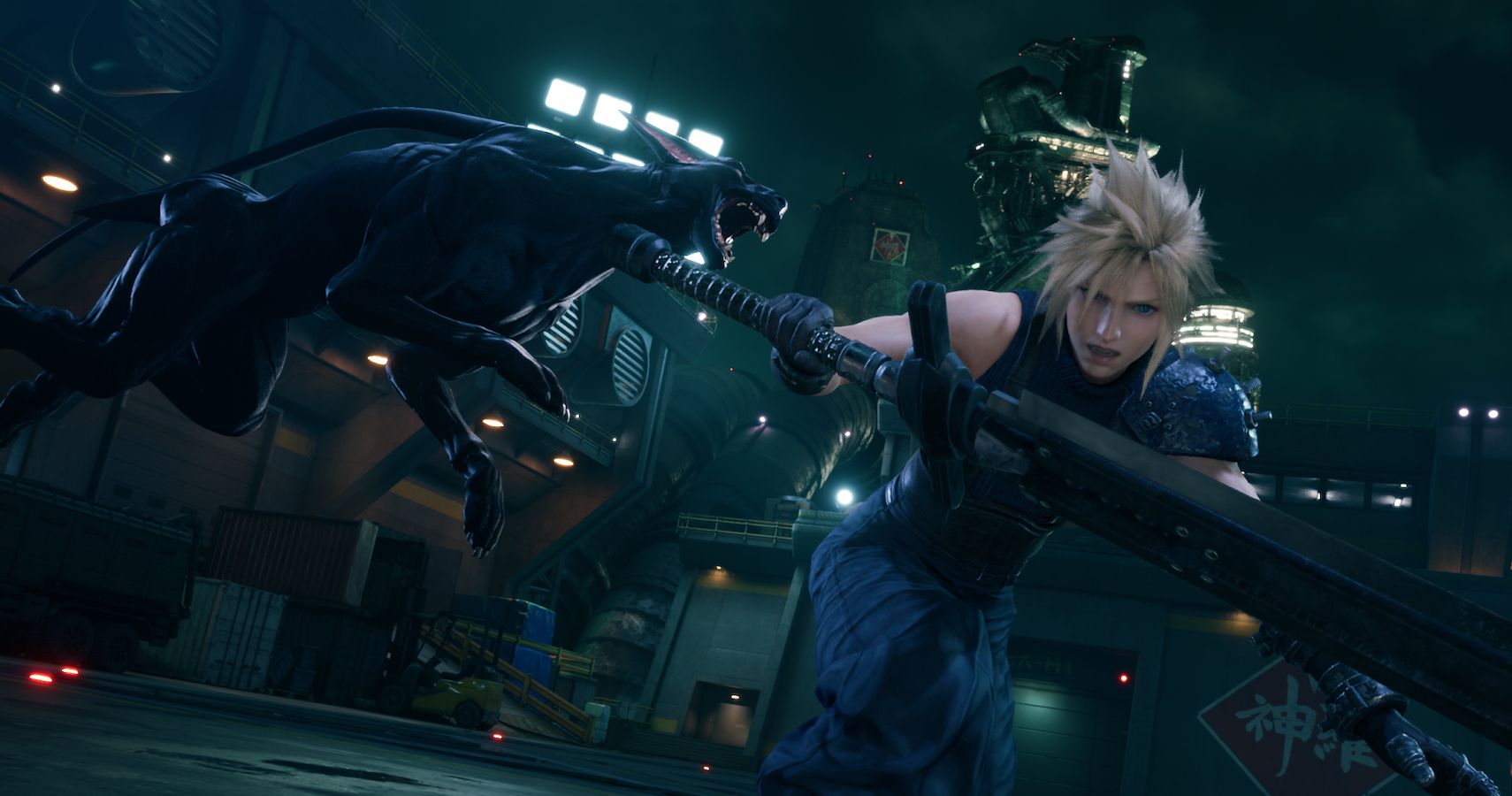 Final Fantasy VII Remake Cloud dodging an attack