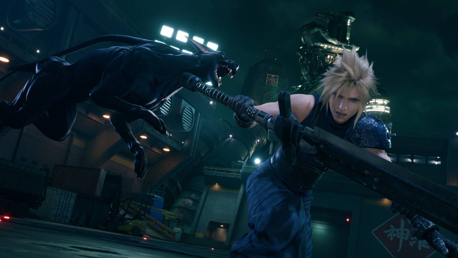 Final Fantasy VII Remake Cloud dodging an attack