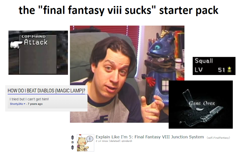 Final Fantasy VIII starter pack meme