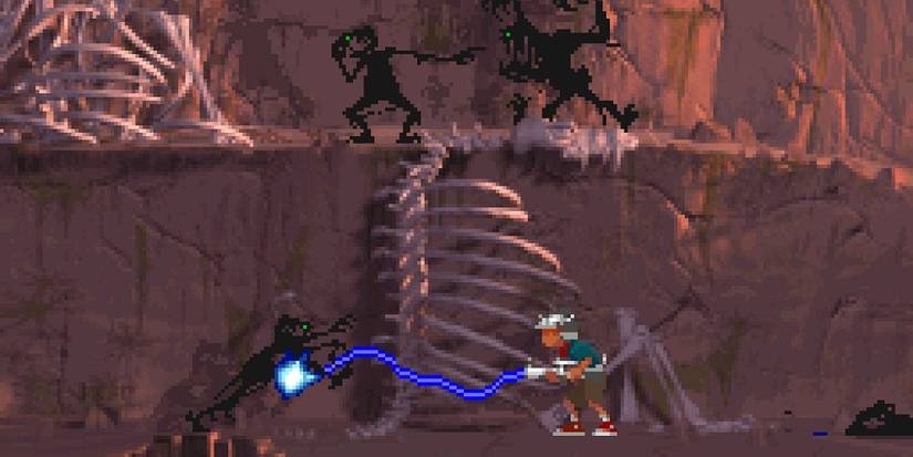 Andy shooting an enemy