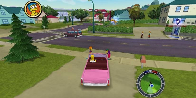 Homer Driving Family Sedan