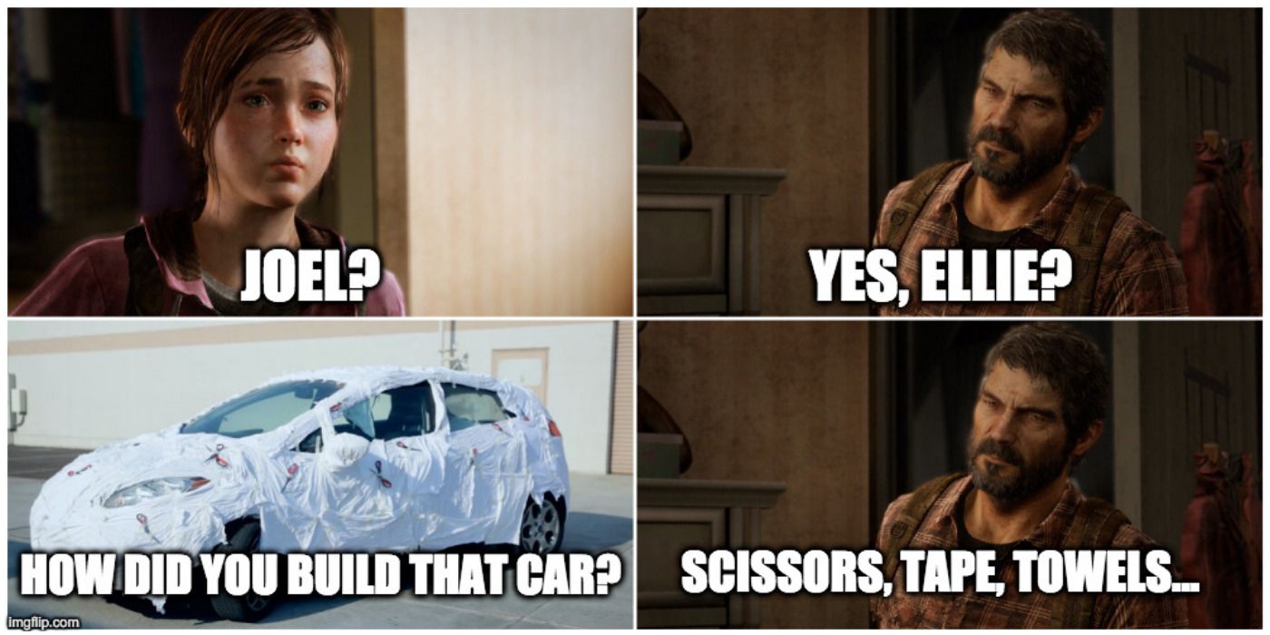 last of us meme joel makes a car