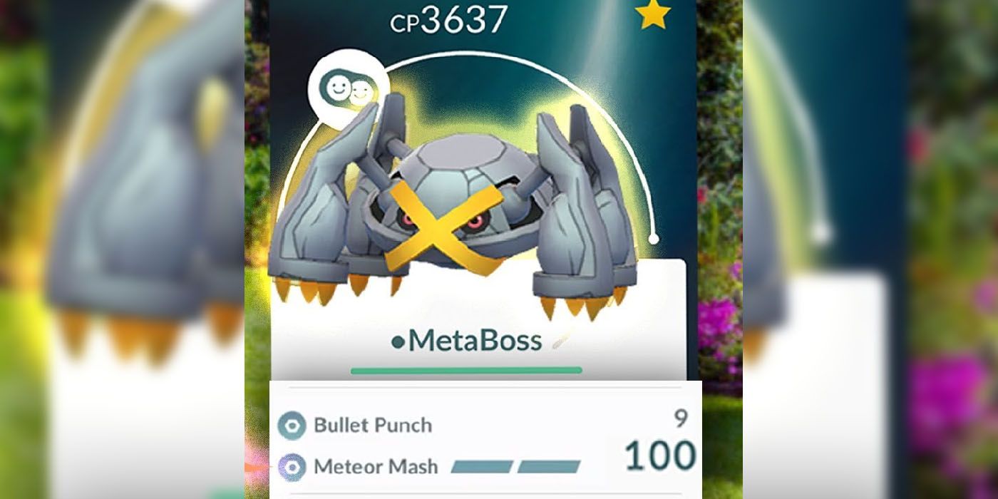 Metagross' profile in Pokemon GO showing it has learned Meteor Mash